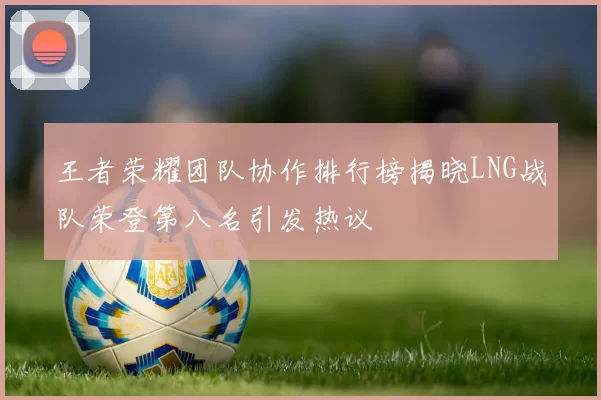 王者荣耀团队协作排行榜揭晓LNG战队荣登第八名引发热议